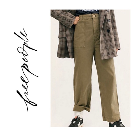 Free People Pants - Free People Sunday Skies Straight Leg Pants